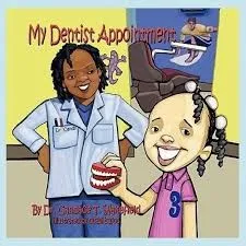 Book cover illustration for My Dentist Appointment: Dr. Candy and a young patient